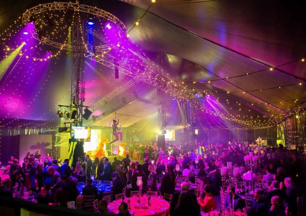 Cirque shared Christmas party at Bloomsbury Big Top, Russell Square